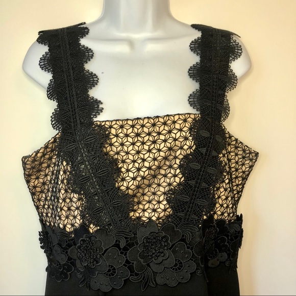 Unitedwood Black Asymmetrical Lace Cocktail Dress - Picture 5 of 12